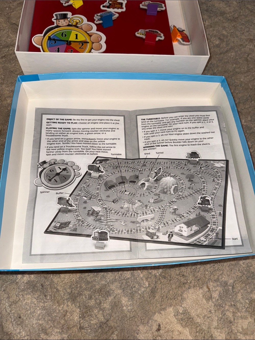 Thomas & Friends Bright Green Train Tracks & Spinner Board Game 2003 - Picture 9 of 13
